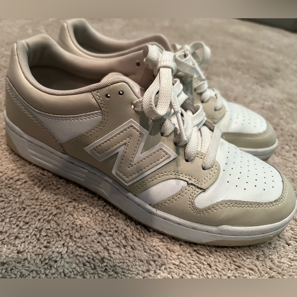 New Balance Women's Athletic Shoes in White and Cream